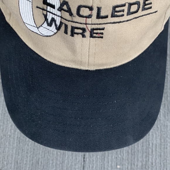 Laclede Wire Baseball Hat Mens Adjustable Beige Black Strapback Cap RCC - Picture 4 of 14